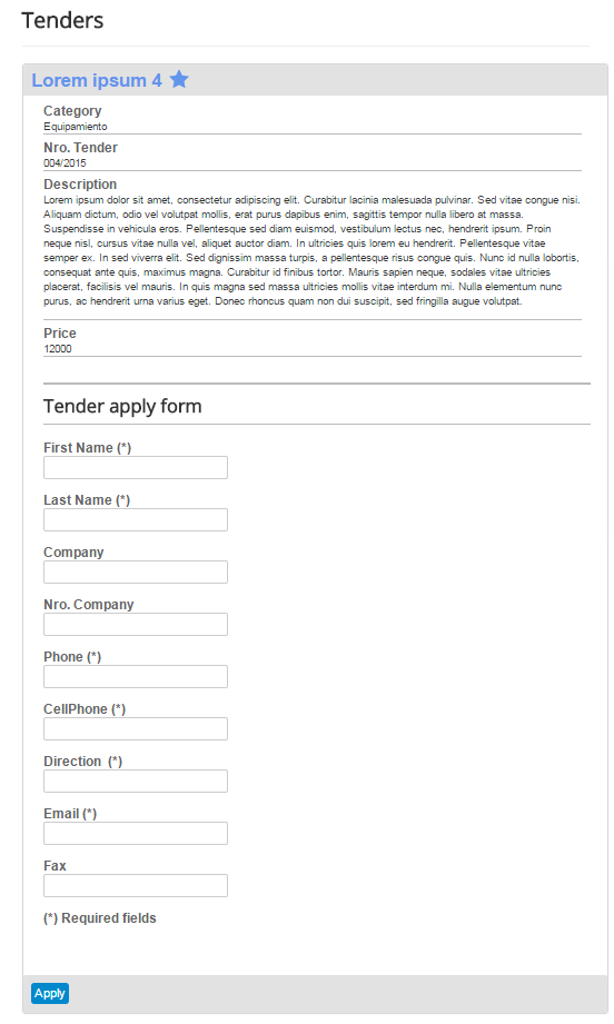 Site Apply Licitaciones